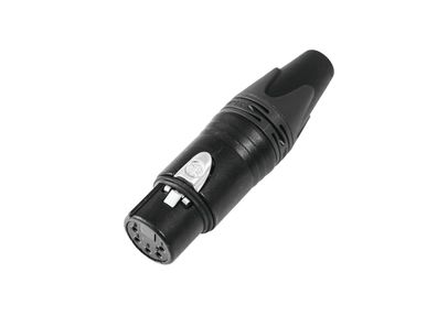 Neutrik XLR 5P Connector - female - Neutrik XX Schwarzes Gehäuse mit Silberkontakten
