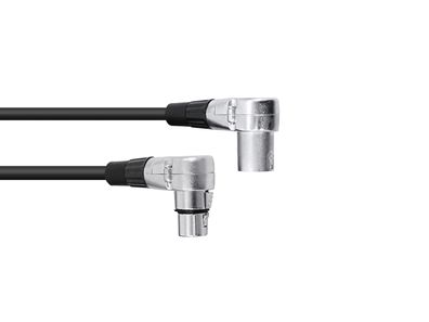 Omnitronic XLR Kabel 3pol 3m 90° sw