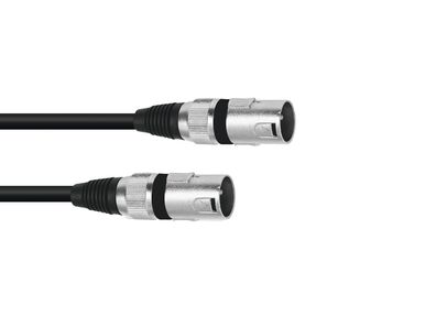 Omnitronic Adapterkabel XLR(M)/XLR(M) 0,2m sw