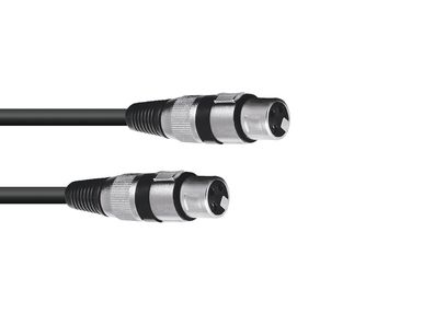 Omnitronic Adapterkabel XLR(F)/XLR(F) 0,2m sw