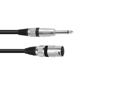 Omnitronic Adapterkabel XLR(M)/Klinke mono 0,9m sw