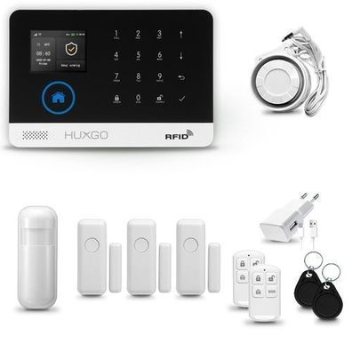 Funk Alarmanlage Set WiFi+GSM 4G mit Sirene | Alarm System mit 3x Tür- Fenstersensor