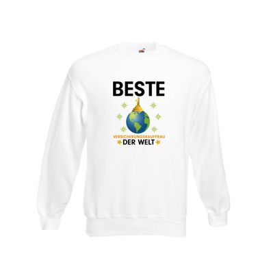 Welt Beste Versicherungskauffrau | Kauffrau Sweatshirt Weiß