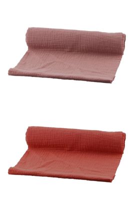 Tischläufer Baumwolle Waffelmuster Tischband Tischdecke 2 Farben Natur