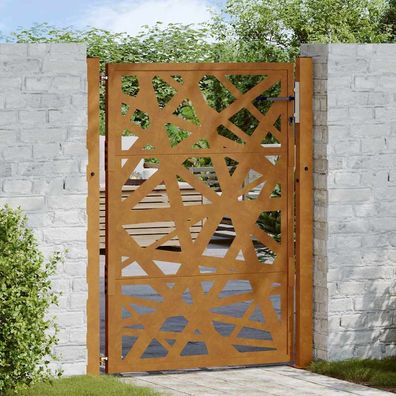 vidaXL Gartentor 105x130 cm Wetterfester Stahl Lichtdesign