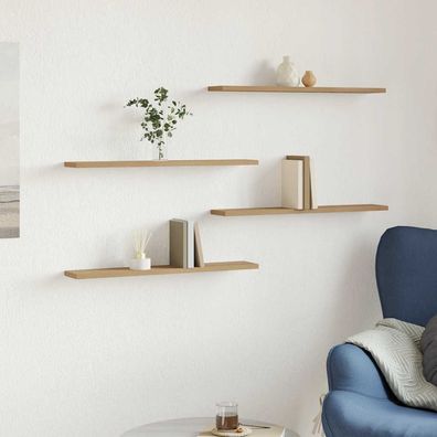 vidaXL Wandregale 4 Stk. Artisan-Eiche 60x20x1,5 cm Holzwerkstoff