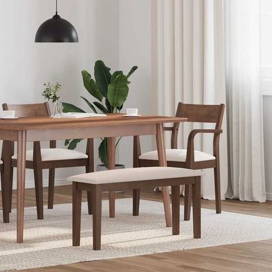 vidaXL Bank 90 cm Braun Massivholz Gummibaum