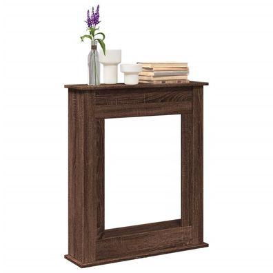 vidaXL Kaminumrandung Braun Eichen-Optik 75x20x87,5 cm Holzwerkstoff
