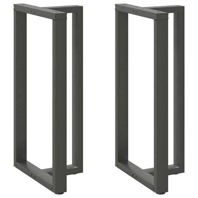 vidaXL Bartischbeine T-Form 2 Stk. Anthrazit 60x35x(110-111) cm Stahl