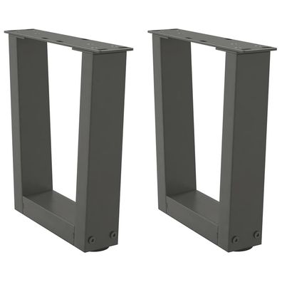vidaXL Couchtischbeine V-Form 2 Stück Anthrazit 40x(30-31,3) cm Stahl