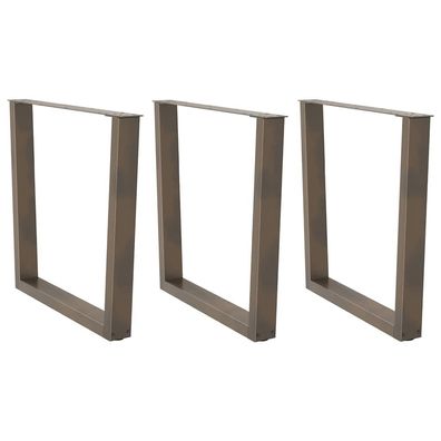 vidaXL Esstisch Beine V-Form 3 Stück Naturstahl 90x(72-73,3) cm Stahl