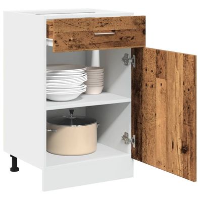 vidaXL Schubunterschrank Lyon Altholz-Optik 50x46x81,5 cm Holzwerkstoff