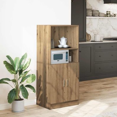 vidaXL Küchenschrank Artisan-Eiche 57x41,5x131,5 cm Holzwerkstoff