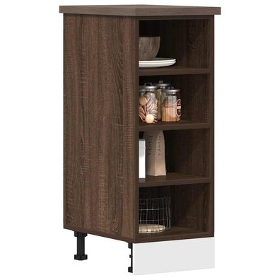 vidaXL Unterschrank Riga Braun Eichen-Optik 30x44,5x81,5 cm Holzwerkstoff
