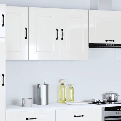 vidaXL Küchen-Hängeschrank Kalmar Hochglanz-Weiß Holzwerkstoff