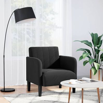 vidaXL Sessel mit Armlehnen Schwarz 54 cm Samt