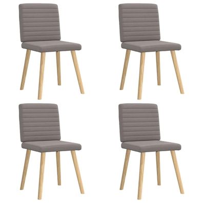 vidaXL Esszimmerstühle 4 Stk. Taupe Stoff