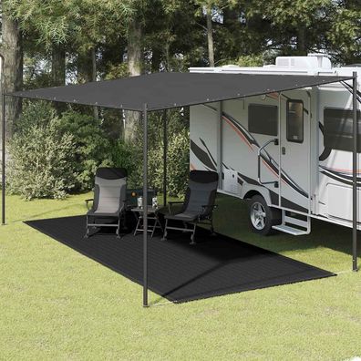 vidaXL Zeltteppich 250x600 cm Schwarz