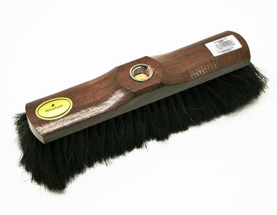 Zimmerbesen Rein Roßhaar - 28 cm Holz dunkel lackiert mit Gewinde