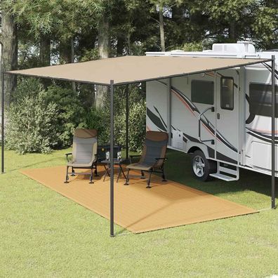 vidaXL Zeltteppich Sandfarbe 250x600 cm HDPE