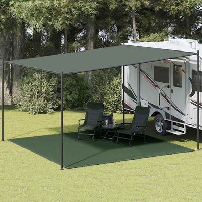 vidaXL Zeltteppich 400x400 cm Dunkelgrün HDPE