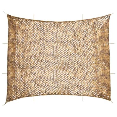 vidaXL Tarnnetz mit Aufbewahrungstasche 729x602 cm Sandfarbe