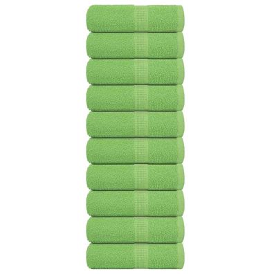 vidaXL Gästetücher 10 Stk. Apfelgrün 30x50 cm 360 g/m² 100% Baumwolle