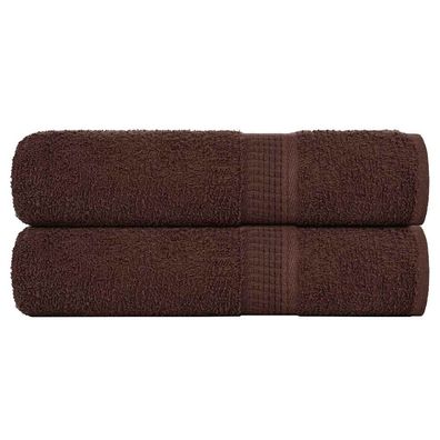 vidaXL Duschtücher 2 Stk. Braun 70x140 cm 360 g/m² 100% Baumwolle
