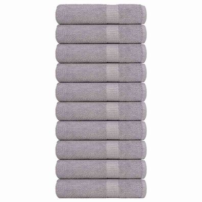vidaXL Badetücher 10 Stk. Grau 100x150 cm 360 g/m² 100% Baumwolle
