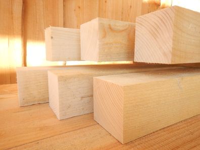 20x FICHTE TANNE Balken 9x9x100 cm Kantholz Pfosten Pfahl sägerau Bauholz