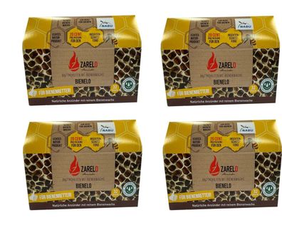 Anzünder, Anzündhilfen mit Bienenwachs 4 Pakete x 32 Stück