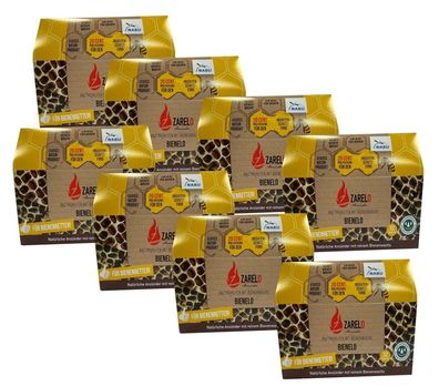 Anzünder, Anzündhilfen mit Bienenwachs 8 Pakete x 32 Stück