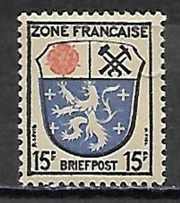 Alliierte Besetzung (Franz. Zone - Allgemeine Ausgabe) postfrisch Michel-Nummer 7
