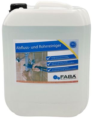 Abflussfrei, hochwirksamer Rohrreiniger, 10 Liter