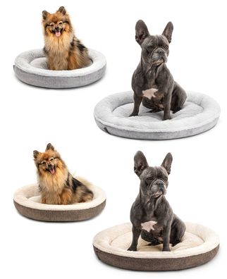 lionto Rundes Hundebett Hundekissen Hundesofa Katzenbett Donut Größe und Farbe