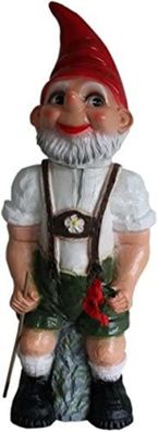 Gartenzwerg Seppel Figur XXL-Zwerg stehend H 80 cm Gartenfigur aus Kunststoff