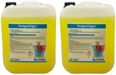 20 L Essigreiniger Essig Reiniger Badreiniger 2 x 10 L