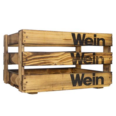 alte geflammte Weinkiste WWW Holzkiste Obstkiste Dekokiste Geschenkkiste Regalkiste