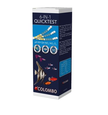 Colombo Aquarium Quicktest Streifen 6 Test Ph, H, H, O2, O3, I2