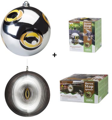 Velda Reiherabwehr Set Spinner und Reflektor Reiherschreck