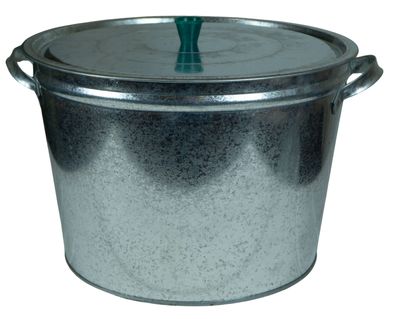 Zinkeimer silbergrau 25L Tank Ascheeimer Gartenhelfer Dekokübel