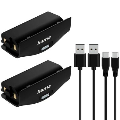 Hama Lade-Set 2x Akku + USB-Ladekabel für XBOX Series S / X Wireless Controller