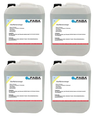 FABA Oberflächenreiniger 4 x 5 L, Flächenreiniger