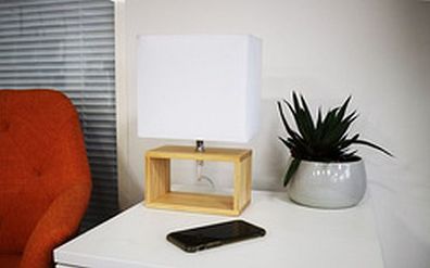 UNiLUX LED-Tischleuchte DEKO, weiß / Holz