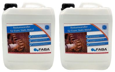 2 x 5 L Rostumwandler Rostlöser Rostentferner