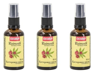 Rizinusöl mit Henna Extrakt 5 x 50 ml Castor Öl Gesichtspflege Haare Nägel Öl