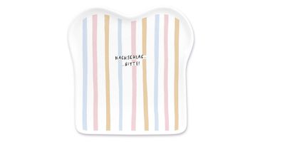 Schreibkram Manufaktur Toast-Teller Porzellan 14,5 x 15,5 cm