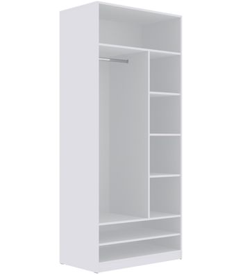 Garderobenschrank TRES 02B offener Kleiderschrank mit Kleiderstange und Einlegeböden