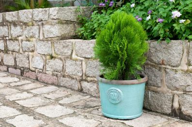 Provence" Pflanzkübel: Handgefertigte Keramik für Ihren Garten 34x26cm