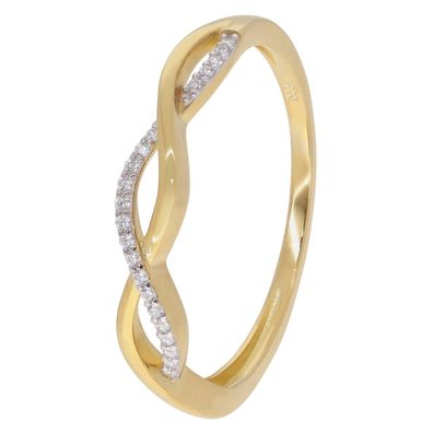 GLIZZ Schmuck Damenring 333 Gold (8 Karat) Zirkonia-Ring GL8764